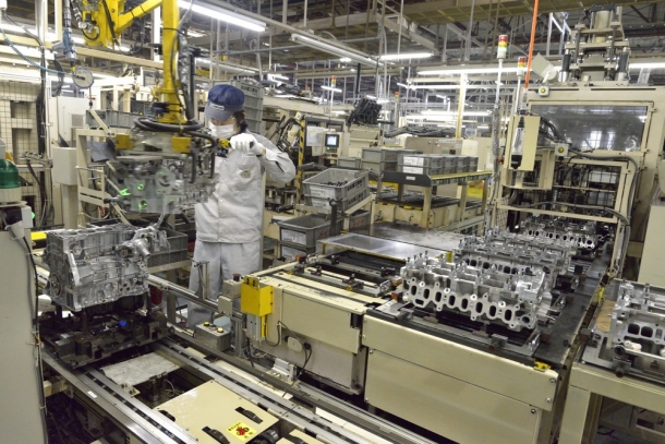 Fábrica de motores da Mazda no Japão